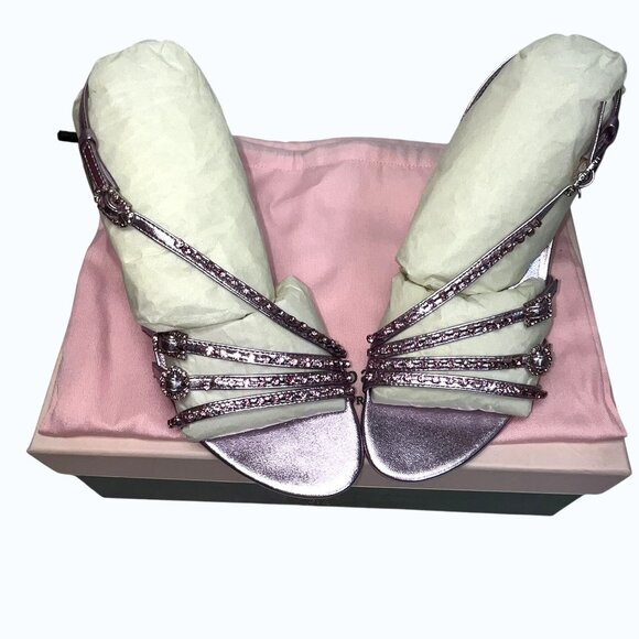 Kate Spade Makenna 7M Pink/Lavendar Strappy Sandals With Box & Dust Bag - Picture 3 of 16